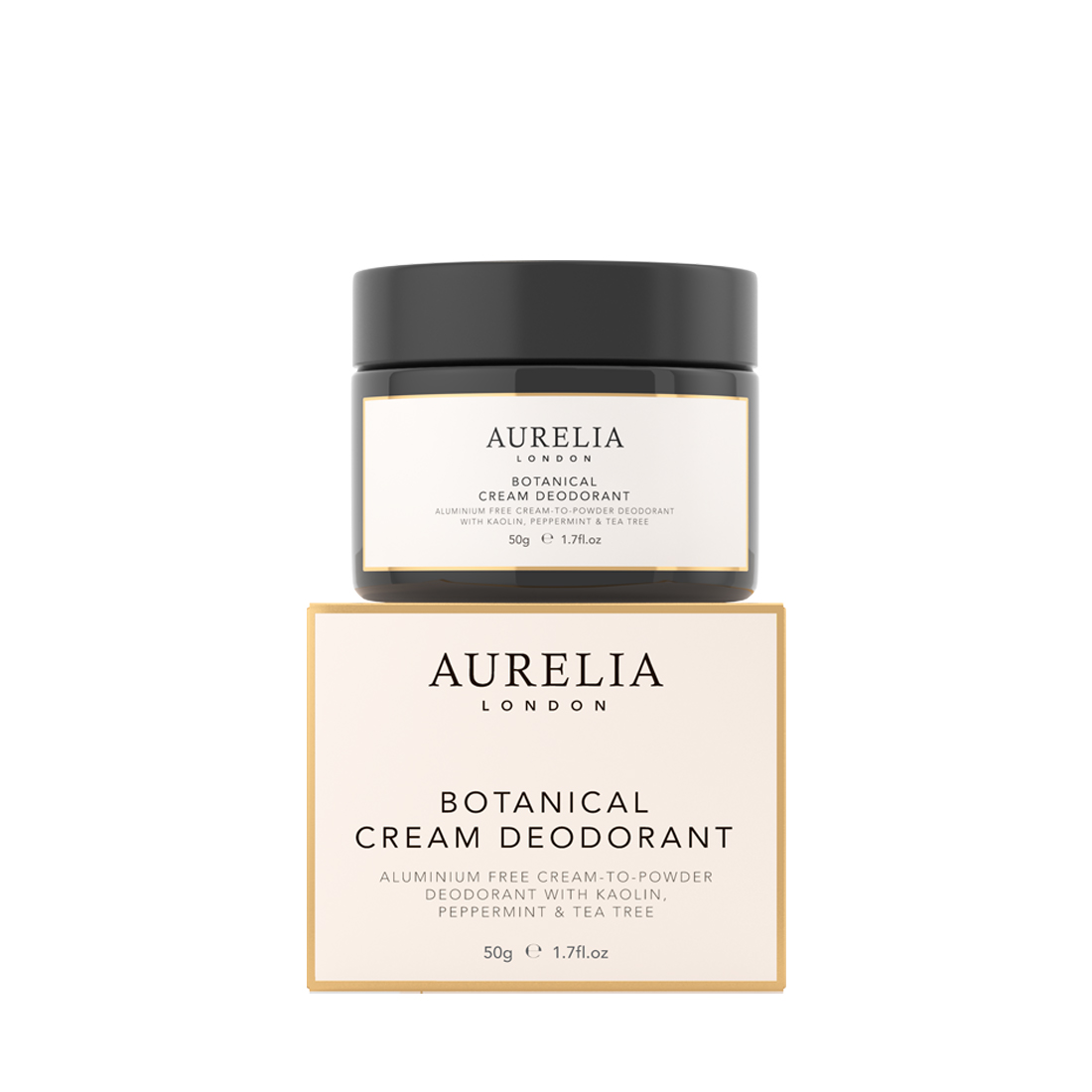 An image of Aurelia London, Botanical Cream Deodorant 50g, Vegan, paraben & aluminium free n...