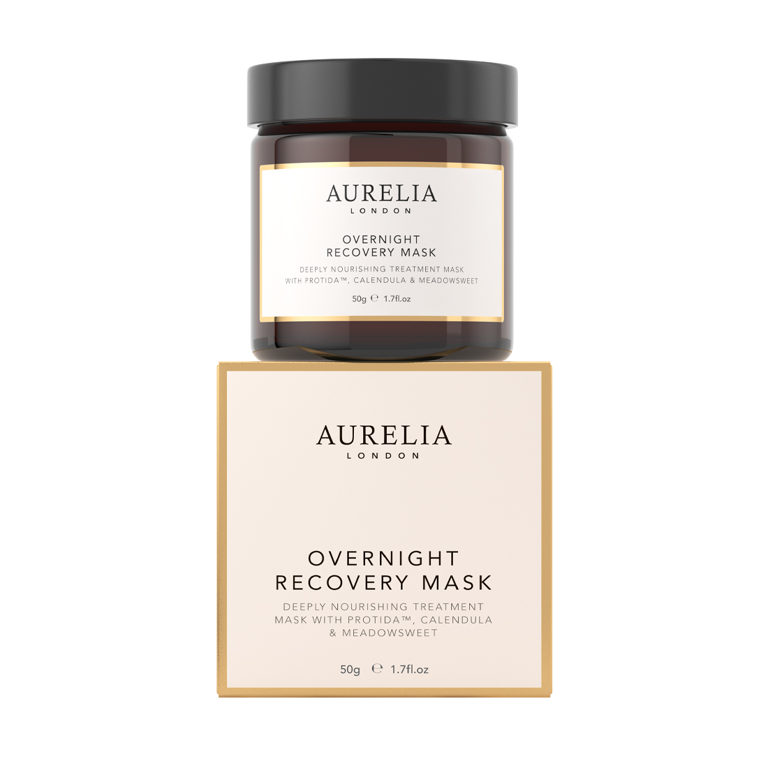 An image of Aurelia London, Overnight Recovery Mask, 50g, Mask with probiotics, shea butter ...