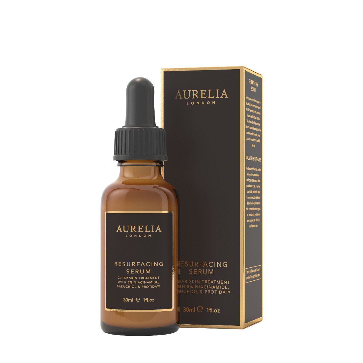 An image of Aurelia London, Resurfacing Serum, 30ml, Bakuchiol, Niacinamide & Probiotics Ser...
