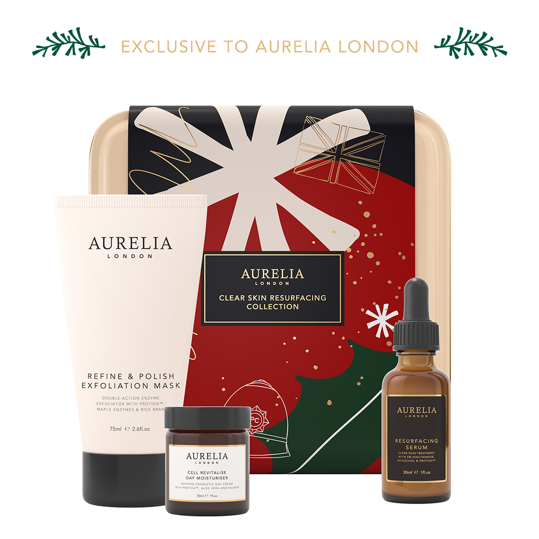 An image of Aurelia London, Clear Skin Resurfacing Collection, Skincare Gift Set